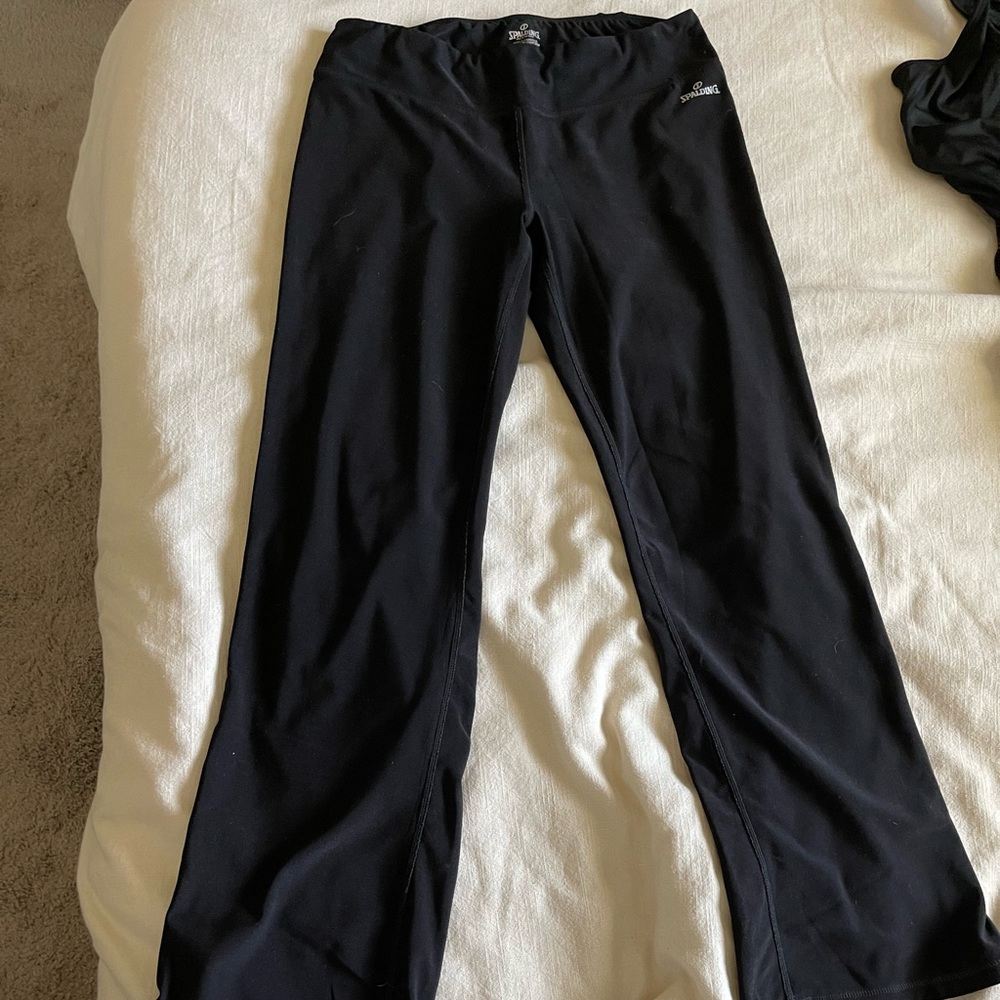Spalding black yoga pants